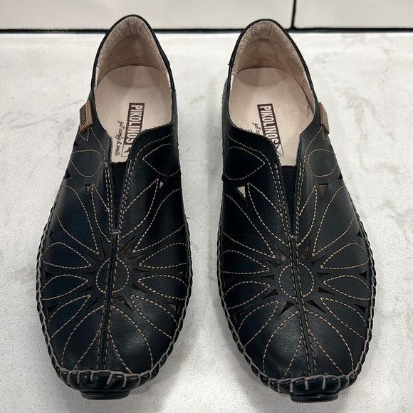 Pikolinos Jerez Womens EU 36 US 6 Black Leather Loafer Shoes Driving Moccasin - Picture 3 of 16